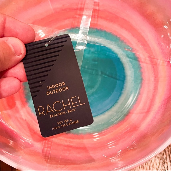 NWT Rachel Roy Watercolor Sunset Melamine Bowls - Picture 3 of 4